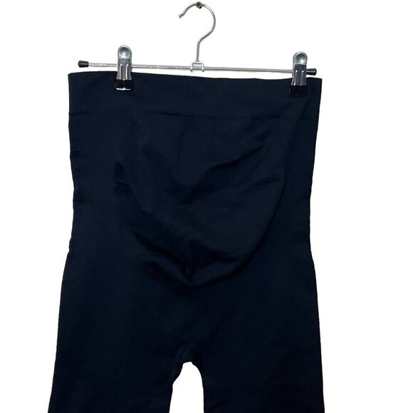 Blanqi Maternity Support Crop Leggings Navy Blue Women’s Size Medium Stretch - Picture 3 of 10